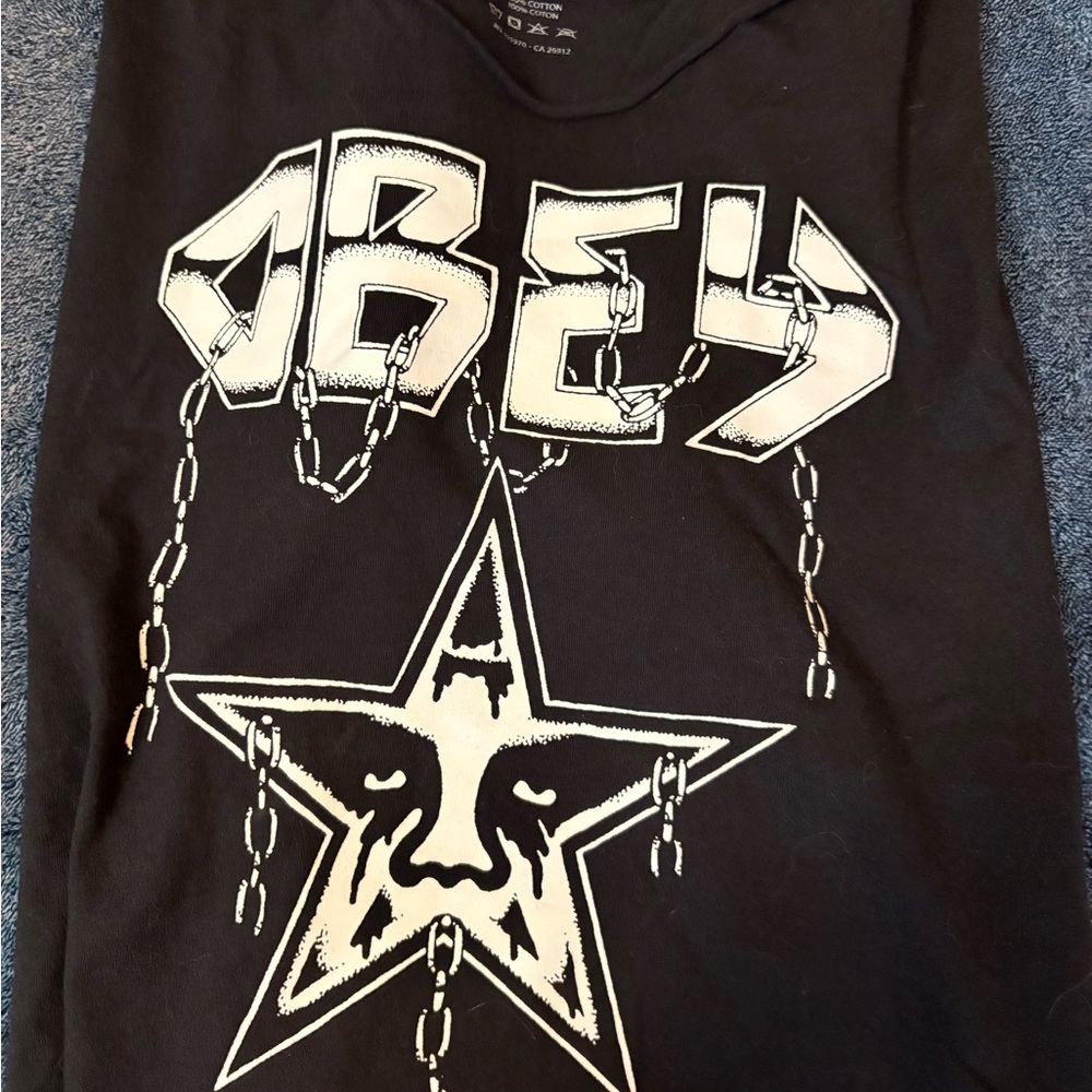 Obey Black Cotton T-Shirt
